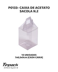 CAIXA DE ACETATO SACOLA N.02 (P0012) C/10UN - YINPACK (PÁSCOA)