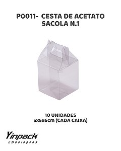 CAIXA DE ACETATO SACOLA N.01 (P0011) C/10UN - YINPACK (PÁSCOA)