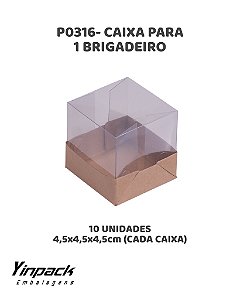 CAIXA PARA 1 BRIGADEIRO (P0316) KRAFT C/10UN - YINPACK (PÁSCOA)