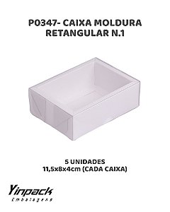 CAIXA MOLDURA RETANGULAR N.01 (P0347) C/5UN - YINPACK (PÁSCOA)