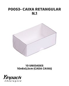 CAIXA RETANGULAR N.01 (P0053) C/10UN - YINPACK (PÁSCOA)