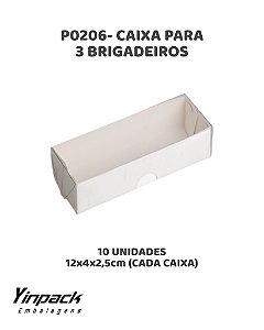 CAIXA PARA 3 BRIGADEIROS (P0206) C/10UN - YINPACK (PÁSCOA)