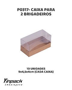 CAIXA PARA 2 BRIGADEIROS (P0317) KRAFT C/10UN - YINPACK (PÁSCOA)