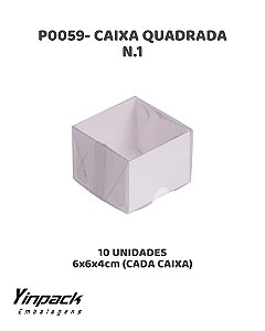 CAIXA QUADRADA N.01 (P0059) C/10UN - YINPACK (PÁSCOA)