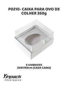 CAIXA PARA OVO DE COLHER 350g (P0210) C/5UN - YINPACK (PÁSCOA)