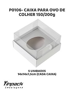 CAIXA PARA OVO DE COLHER 150/200g (P0106) C/5UN - YINPACK (PÁSCOA)