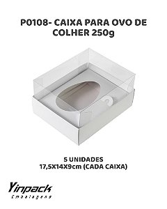 CAIXA PARA OVO DE COLHER 250g (P0108) C/5UN - YINPACK (PÁSCOA)