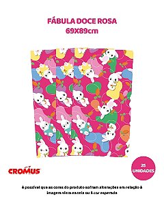 FOLHA 69X89cm FÁBULA DOCE ROSA C/25UN – CROMUS (PÁSCOA)