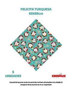 FOLHA 69X89cm FELICITA TURQUESA C/5UN – CROMUS (PÁSCOA)
