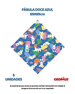 FOLHA 69X89cm FÁBULA DOCE AZUL C/5UN – CROMUS (PÁSCOA)