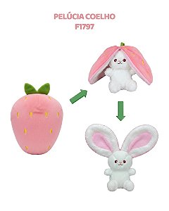 PELÚCIA ROSA COELHO (F1797) ORELHA - FIZZY (PÁSCOA)