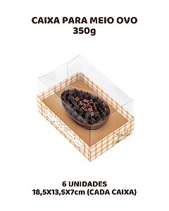 CAIXA PARA MEIO OVO 350g C/6UN LOVELY GARDEN - CROMUS (PÁSCOA)