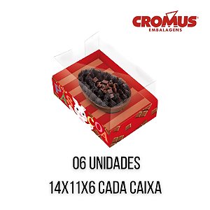 CAIXA FELICITA C/6UN PARA MEIO OVO DE 100G A 150G - CROMUS (PÁSCOA)