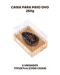 CAIXA PARA MEIO OVO 250g C/6UN LOVELY GARDEN - CROMUS (PÁSCOA)