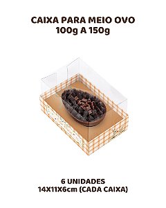 CAIXA PARA MEIO OVO 100g a 150g C/6UN LOVELY GARDEN - CROMUS (PÁSCOA)