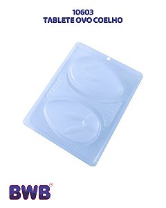 FORMA DE ACETATO 3 PARTES - TABLETE OVO COELHO (10603) - BWB (PÁSCOA)