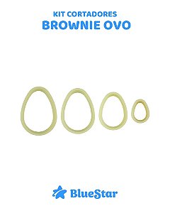 KIT 4 CORTADORES DE BROWNIE OVO - BLUESTAR (PÁSCOA)
