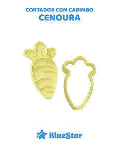 CORTADOR COM CARIMBO CENOURA 9cm - BLUESTAR (PÁSCOA)