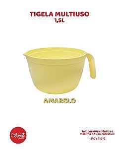 TIGELA MULTIUSO 1,5L AMARELO - SOLRAC
