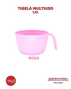TIGELA MULTIUSO 1,5L ROSA - SOLRAC