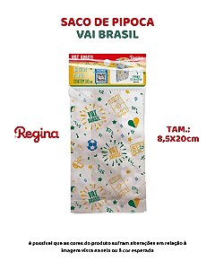 SACO DE PIPOCA C/50UN COPA DO MUNDO - REGINA FESTAS