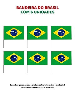 BANDEIRA DO BRASIL C/6UN - COPA DO MUNDO
