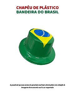 CHAPÉU DE PLÁSTICO BANDEIRA DO BRASIL - COPA DO MUNDO