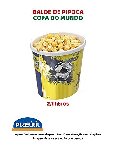 BALDE DE PIPOCA COPA DO MUNDO - PLASÚTIL