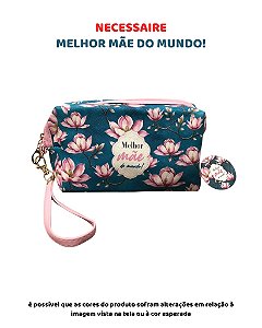 NECESSAIRE AZUL - MELHOR MÃE DO MUNDO (DIA DAS MÃES)