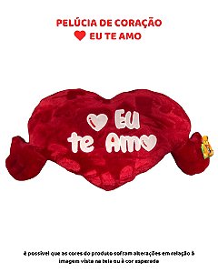 PELÚCIA DE CORAÇÃO - EU TE AMO (DIA DOS NAMORADOS)