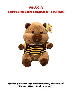 PELÚCIA - CAPIVARA COM CAMISA DE LISTRAS