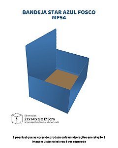 BANDEJA STAR AZUL FOSCO C/10UN - MF 54 - MF EMBALAGENS DECORATIVAS