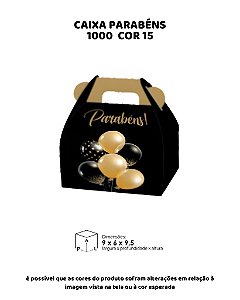 CAIXA PARABÉN C/10UN - 1000 COR 15 - MF EMBALAGENS DECORATIVAS