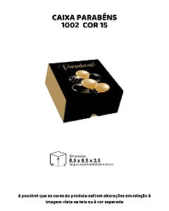 CAIXA PARABÉN C/10UN - 1002 COR 15 - MF EMBALAGENS DECORATIVAS