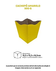 CACHEPÔ AMARELO C/25UN - 500 G - MF EMBALAGENS DECORATIVAS