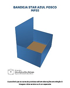BANDEJA STAR AZUL FOSCO C/10UN - MF 55 - MF EMBALAGENS DECORATIVAS