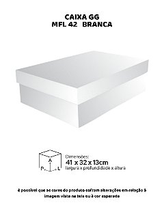 CAIXA GG BRANCA C/10UN - MFL 42 - MF EMBALAGENS DECORATIVAS