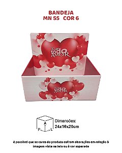 BANDEJA "COM TODO AMOR" C/10UN - MN 55 COR 6 - MF EMBALAGENS (MaN)