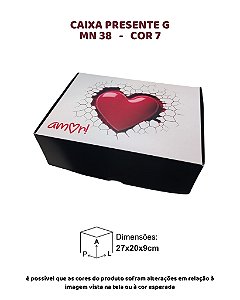 CAIXA PRESENTE G "AMOR" C/10UN - MN 38 COR 7 - MF EMBALAGENS (MaN)