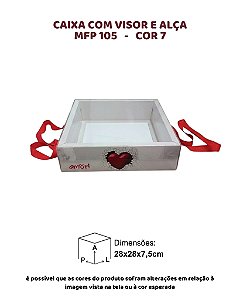 CAIXA COM VISOR E ALÇA "AMOR" C/10UN - MFP 105 COR 7 - MF EMBALAGENS (MaN)