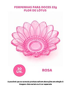 FORMINHA PARA DOCES 22g FLOR DE LÓTUS ROSA C/30UN - MIRANDINHA