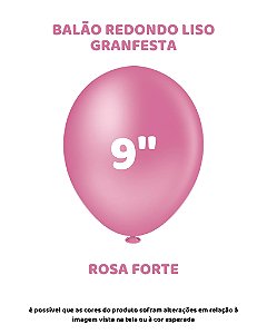 BALÃO GRANFESTA 9 POLEGADAS ROSA FORTE C/50UN - PIC PIC