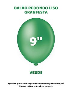 BALÃO GRANFESTA 9 POLEGADAS VERDE C/50UN - PIC PIC