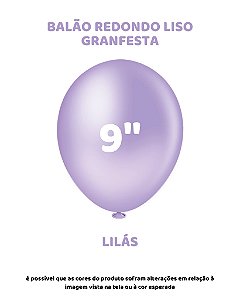 BALÃO GRANFESTA 9 POLEGADAS LILÁS C/50UN - PIC PIC