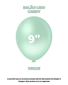 BALÃO CANDY 9 POLEGADAS VERDE C/50UN - PIC PIC