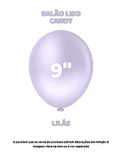 BALÃO CANDY 9 POLEGADAS LILÁS C/50UN - PIC PIC