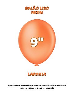 BALÃO NEON 9 POLEGADAS LARANJA C/25UN - PIC PIC
