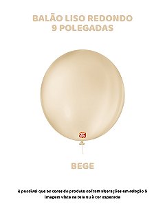 BALÃO 9 POLEGADAS LISO REDONDO C/50UN BEGE - SÃO ROQUE