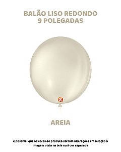 BALÃO 9 POLEGADAS LISO REDONDO C/50UN AREIA - SÃO ROQUE