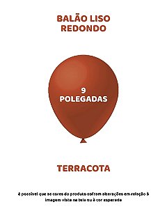 BALÃO 9 POLEGADAS LISO C/50UN TERRACOTA - FEST BALL